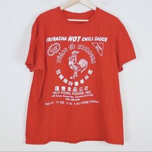 Huy Fong Foods Sriracha Hot Chili Red Short Sleeve Cotton T Shirt Mens Sz XL